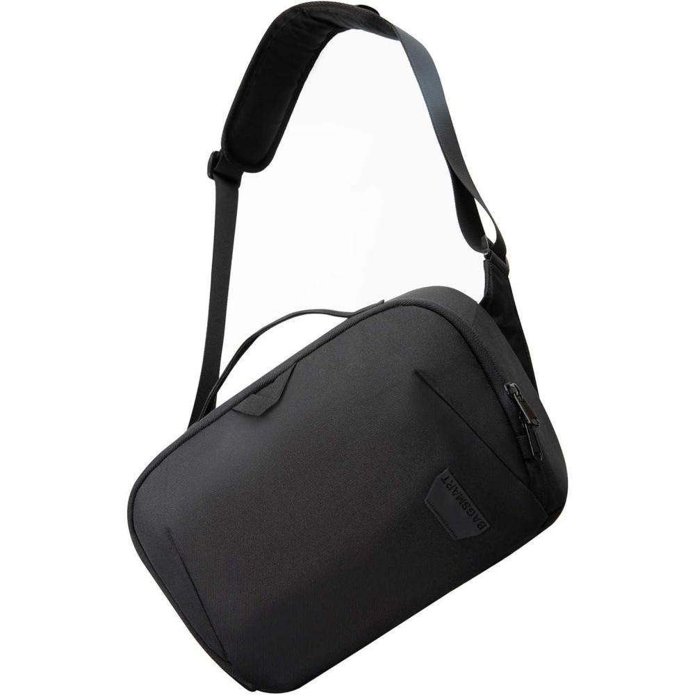 imageBAGSMART Bag for DSLR Camera Waterproof Crossbody Camera Case with Padded Shoulder Strap AntiTheft Shoulder Bag BlackBlack