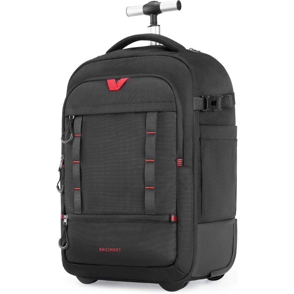 imageBAGSMART Camera Bag for Photographers Professional Camera Bag Fits up to 156quot Laptop DSLRDronesTripod Camera Case with Rain Cover BlackBlack
