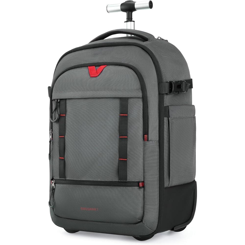 imageBAGSMART Camera Bag for Photographers Professional Camera Bag Fits up to 156quot Laptop DSLRDronesTripod Camera Case with Rain Cover BlackGrey