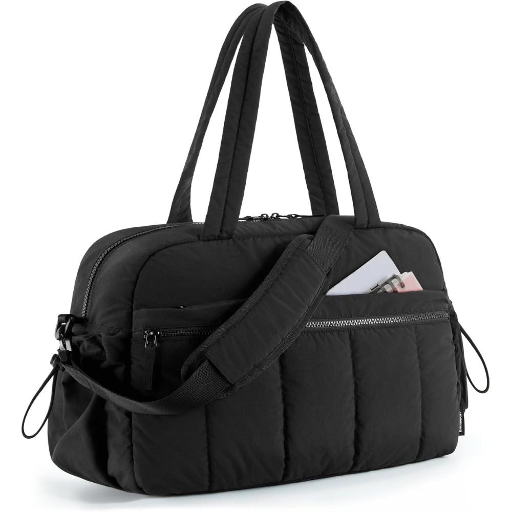 imageBAGSMART Gym Bag for Women Duffle Bag for Travel with Wet Pocket Lightweight Carry on Weekender Duffel Water ResistantClassic