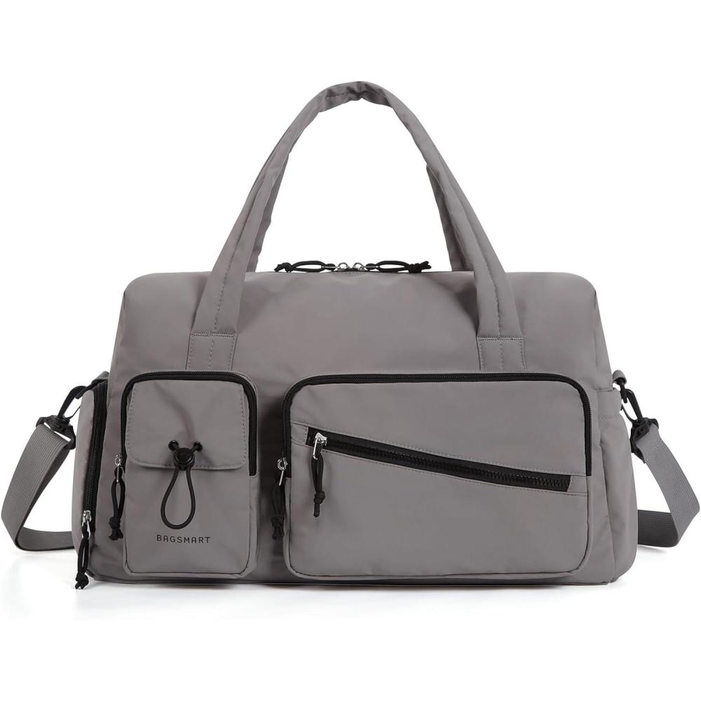 imageBAGSMART Gym Bag with Shoe Compartment 29L Personal Travel Duffle Bag for Women ampamp Men Weekender Overnight Carry On Bag