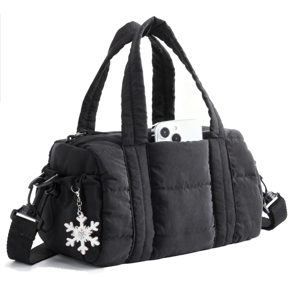 imageBAGSMART Reiki Mini Gym Bag for Women Small Dance Bag Mini Crossbody Bags for Women with Detachable Strap 5L Shoulder Bag98 59 59 inches Black5LJet Black