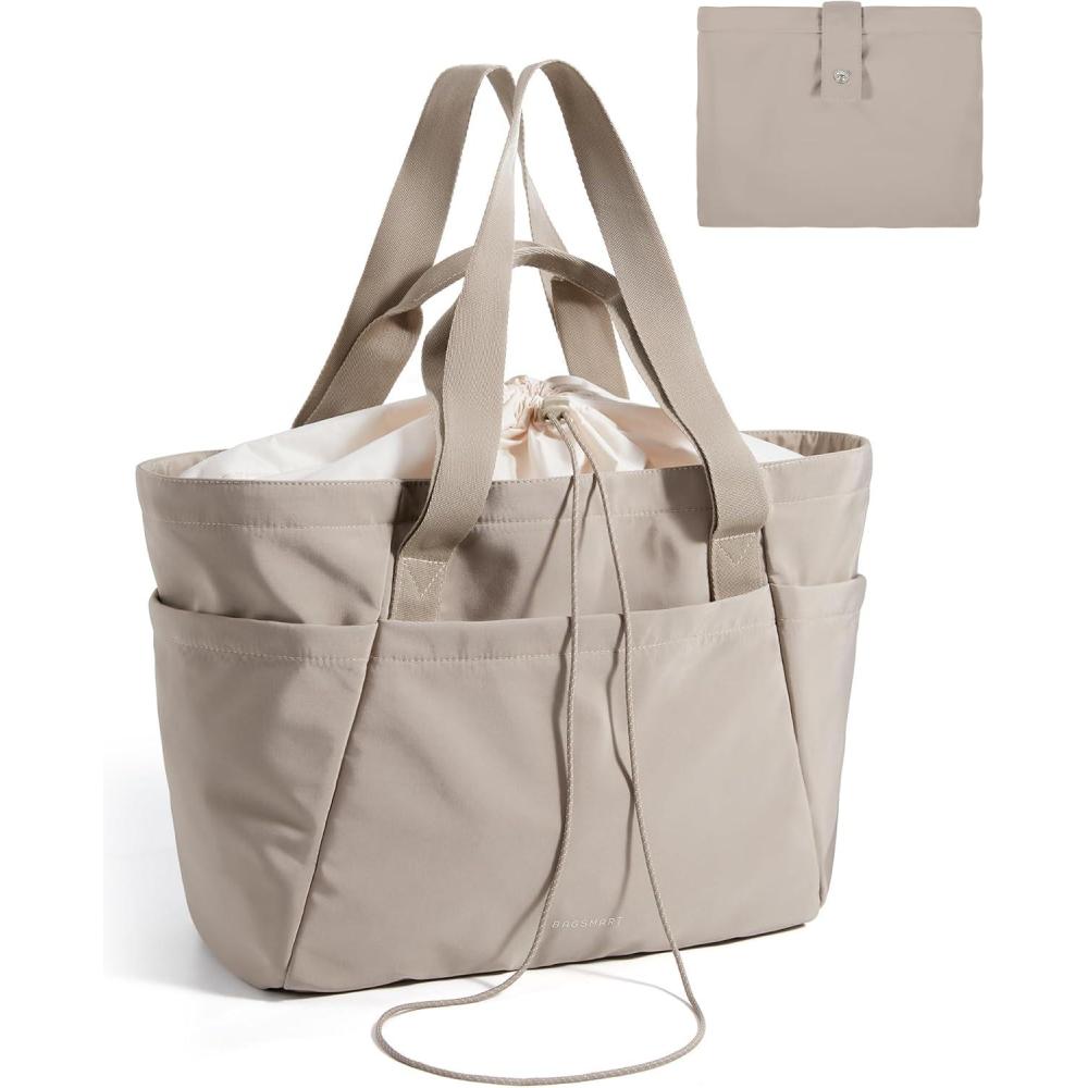 imageBAGSMART Reusable Grocery Bags Large Beach Bag Foldable Tote for Shopping Moving Holiday Travel Packing