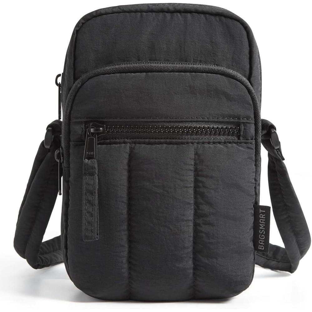 imageBAGSMART Small Crossbody Bags for Women Mini Cell Phone Cross body Purses Travel Wallet with RFID Blocking Card SlotsBblack