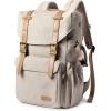 BAGSMART Camera Backpack, DSLR SLR Waterproof Camera Bag, Anti-Theft Photography Backpack with 15 Inch Laptop Compartment, Tripod Holder & Rain Cover, Black(Ivory White)