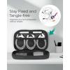 BAGSMART Electronic Organizer Travel Case, Cord Organizer Travel Cable Bag, Charger Pouch, Tech Pouch as Travel Accessories, for Phone, Power Bank, SD Card (Black)