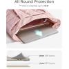 BAGSMART Expandable Tote Bag for Women, Zippered Puffer Design with Water-Resistant Quilted, Nurse and Carry-On Travel Bag, Pink