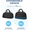 BAGSMART Gym Bag for Men, Expandable Lightweight Workout with Shoe Compartment & Wet Pocket, Water Resistant Weekender Bag, Black(Balck)