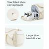 BAGSMART Gym Bag for Men & Women, Lightweight Duffel with Shoe Compartment, Weekender Bags with Wet Pocket, Workout Overnight Carry on for Travel, Beige(Beige)