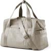 BAGSMART Gym Bag for Women, Carry on Weekender Overnight Bag, Travel Duffel Bags with Trolley Sleeve, Personal Item Travel Bag Tote Bag Workout Dance Bag(Black,Medium)(Beige)