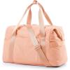 BAGSMART Gym Bag for Women, Carry on Weekender Overnight Bag, Travel Duffel Bags with Trolley Sleeve, Personal Item Travel Bag Tote Bag Workout Dance Bag(Black,Medium)(Orange)