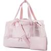 BAGSMART Gym Bag for Women, Carry on Weekender Overnight Bag, Travel Duffel Bags with Trolley Sleeve, Personal Item Travel Bag Tote Bag Workout Dance Bag(Black,Medium)(Pink)
