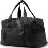 BAGSMART Gym Bag for Women, Carry on Weekender Overnight Bag, Travel Duffel Bags with Trolley Sleeve, Personal Item Travel Bag Tote Bag Workout Dance Bag(Black,Medium)(Black)