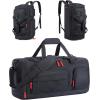 BAGSMART Gym Bag for Women & Men, 35L Sports Travel Duffel Bag with Shoe Compartment，Anti-Theft Carry On Weekender Bag for Airplane, Water Resistant Workout Overnight Backpack for Travel Gym,Grey(Black)