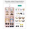 BAGSMART Hanging Jewelry Organizer Claw Clip Holder for Headbands, Sunglasses, Hair Clips, Claw Clips Double-Sided on Closet, Wall, Door, 1 piece, Large-Black(Black)