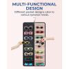 BAGSMART Hanging Jewelry Organizer, Dust Proof Sunglasses Storage Case Wall Mounted, Travel Dual Sided Glasses Case Multiple Pairs, Eyeglasses Holder with 32 Clear Slots & Metal Hook, Black