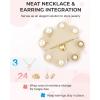 BAGSMART Hanging Jewelry Organizer, Jewelry Holder Organizer Accessories Organizer, 68 Pocket Earring Organizer Organizer for Wall Holding Jewelries,Large Black 1 Piece