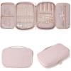 BAGSMART Jewelry Organizer Case Large Travel Jewelry Storage Bag for Necklace, Earrings, Rings, Bracelet, Soft Pink(Soft Pink)
