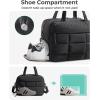 BAGSMART Small Gym Bag for Women, 23L Carry on Travel Duffel Bag, Water-resistant Weekender with Shoe Compartment, Classic