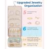 BAGSMART Travel Jewelry Case Organizer, Large Capacity Foldable Jewelry Roll for Journey – Rings, Necklaces, Earrings, Bracelets, Fashion Black
