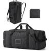 BAGSAMRT 60L Foldable Duffle Bag for Travel, Large Travel Duffel Bag for Men, 4 in 1 Travel Backpack, Carry on Weekender Bag, Army Green(Black)