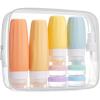BAGSMART 18 Pack TSA Approved Travel Bottles for Toiletries, Leak Proof Silicone Travel Size Containers Bottles for Shampoo, Macaron(Macaron)