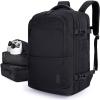 BAGSMART 37L Compression Travel Backpack, Expandable Carry On Backpack with Packing Cubes, Water Resistant Weekender Backpack Fits 17 Inch laptop, Luggage Daypack with Shoe Bag, Grey(Obsidian Black)