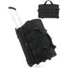 BAGSMART 42L Rolling Duffle Bag with Wheels, Carry On Bag Duffel Bag for Travel, Wet Pocket Duffle Bag with Wheels and Handle, Brown(A-Black)