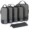 BAGSMART 6 Set /4 Set/2 Set Compression Packing Cubes for Travel, Lightweight Luggage Organizer Bags, Durable Space Saver Bags Travel Essentials(Black)