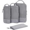 BAGSMART 6 Set /4 Set/2 Set Compression Packing Cubes for Travel, Lightweight Luggage Organizer Bags, Durable Space Saver Bags Travel Essentials(Grey)