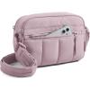BAGSMART Anti Theft Crossbody Bags for Women Travel Purse, Medium Quilted Puffy cross body bag, Handbags Shoulder Purses, Baby Pink-medium(Purple)