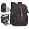 BAGSMART Camera Backpack, DSLR SLR Waterproof Camera Bag, Anti-Theft Photography Backpack with 15 Inch Laptop Compartment, Tripod Holder & Rain Cover, Black(Black)