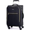 BAGSMART Carry On Luggage 20 Inch,Softside Expandable Suitcase with Spinner Wheels, Luggage 22x14x9 Airline Approved Rolling Lightweight Suitcases for Women Men, Compact Carry-On (Black)(Black)