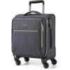 BAGSMART Carry On Luggage 20 Inch,Softside Expandable Suitcase with Spinner Wheels, Luggage 22x14x9 Airline Approved Rolling Lightweight Suitcases for Women Men, Compact Carry-On (Black)(Underseat-Grey)