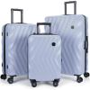 BAGSMART Carry On Luggage 22x14x9 Airline Approved, PC Hardside Suitcase, 20 Inch Carryon with Spinner Wheels, Travel Luggage Lightweight Rolling Suitcases for Men Women (Purple)(01- Lilac Purple)