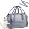 BAGSMART Cat Carrier: Soft-Sided Pet Carrier for Small Medium Cats Dogs Puppy Quilted Collapsible Puffy Travel Bag Up to 20 Lbs Pink(Dark Grey)