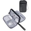 BAGSMART Cord Organizer Travel Cable Organizer Bag Tech Electronic Organizer Travel Case, Travel Essentials for Charger, Cable, Phone, Flash drive, Single Layer – Black(Double Layer Black)