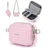 BAGSMART Digital Camera Case, Lightweight Kids Camera Case Compatible with Goopow/Mgaolo/CIMELR/Seckton Kids Camera Toys and Children Digital Video Camera, Best Christmas and Birthday Gifts – Blue(Baby Pink)