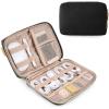 BAGSMART Electronics Organizer Case, Cord & Cable Organizer, Tech Travel Essentials, Women’s Black Accessory(B-Black)