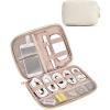 BAGSMART Electronics Organizer Case, Cord & Cable Organizer, Tech Travel Essentials, Women’s Black Accessory(C-Beige)