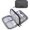 BAGSMART Electronics Organizer Travel Case, Cable Charger Cord Tech Organizer Pouch for Phone Charger Accessories, Black(A-Black)