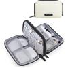 imageBAGSMART Electronics Organizer Travel Case Cable Charger Cord Tech Organizer Pouch for Phone Charger Accessories BlackEBeige