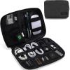 BAGSMART Electronics Organizer Travel Case, Small Cord Bag, Tech Organizer as Travel Accessories for Men Women, Cable Essentials for Phone, SD Card, Black(Black)