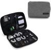 BAGSMART Electronics Organizer Travel Case, Small Cord Bag, Tech Organizer as Travel Accessories for Men Women, Cable Essentials for Phone, SD Card, Black(Grey)