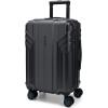BAGSMART Expandable Carry On Luggage 22x14x9 Airline Approved, 1OO% PC Lightweight Hard Shell Suitcase, 20 Inch Travel Luggage with Spinner Wheels, Waterproof Rolling Suitcase, Black(Black)