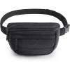 BAGSMART Fanny Packs for Women Two Way Zipper Belt Bag with Adjustable Strap, Puffy Fashion Waist Packs for Traveling Workout, Brown(Black)