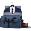 BAGSMART Garment Bags for Travel, Convertible Garment Duffle Bag Suit Bags for Men Women, 2 in 1 Garment Bags for Hanging Clothes, Carry On Duffle Bag with Shoe Compartment, Black(Blue)