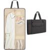 BAGSMART Garment Bags for Travel Foldable Carry on Suit Carrier for Hanging Clothes Stylish Dress Carrier Large Convertible Weekender Garment Bags for Women Men(Puffy Black)