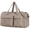 BAGSMART Garment Duffel Bag, Convertible 2-in-1 Puffy Water-Resistant Carry-On with Shoe Compartment (A-Black)(A-Khaki)