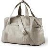 BAGSMART Gym Bag for Women, Carry on Weekender Overnight Bag, Travel Duffel Bags with Trolley Sleeve, Personal Item Travel Bag Tote Bag Workout Dance Bag(Black,Medium)(Beige)